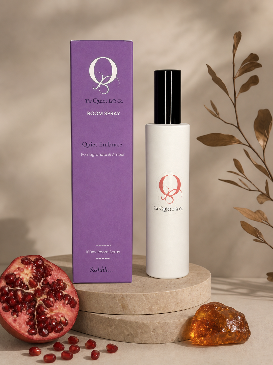 Quiet Embrace - Pomegranate & Amber Room Mist - 100ml